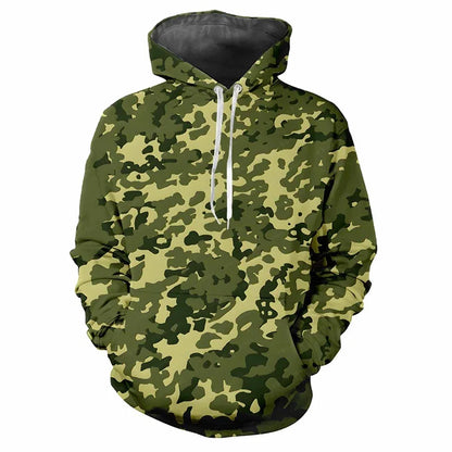 Kapuzenpullover Herren/Unisex Camouflage Muster mit Kängurutasche