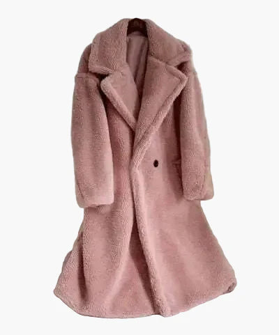 Damen Oversize Teddy Mantel – Modischer Winterstil für Alltag und Freizeit