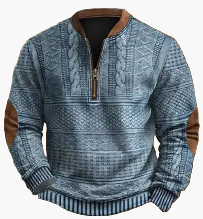 Herren Pullover mit halbem Reißverschluss – Stilvoller Strick-Look für Herbst und Winter