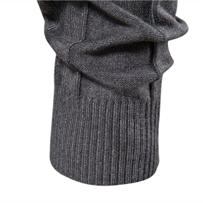 Men's rib-knit turtleneck sweater, long sleeve