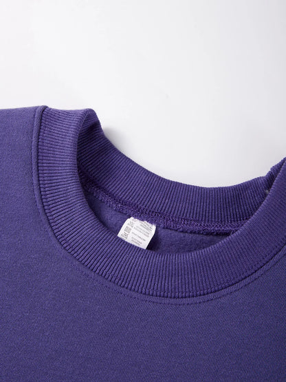 Oversized Sweatshirt Rundhals Langarm Pullover Damen Freizeit