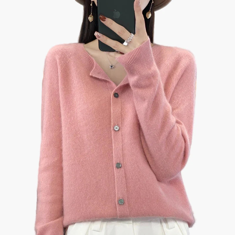 Women's knitted cardigan – Classic cardigan in elegant style for everyday and office use
