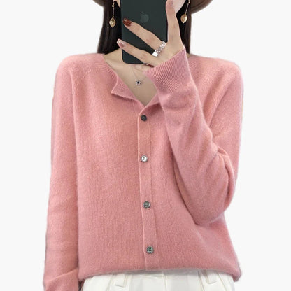 Women's knitted cardigan – Classic cardigan in elegant style for everyday and office use