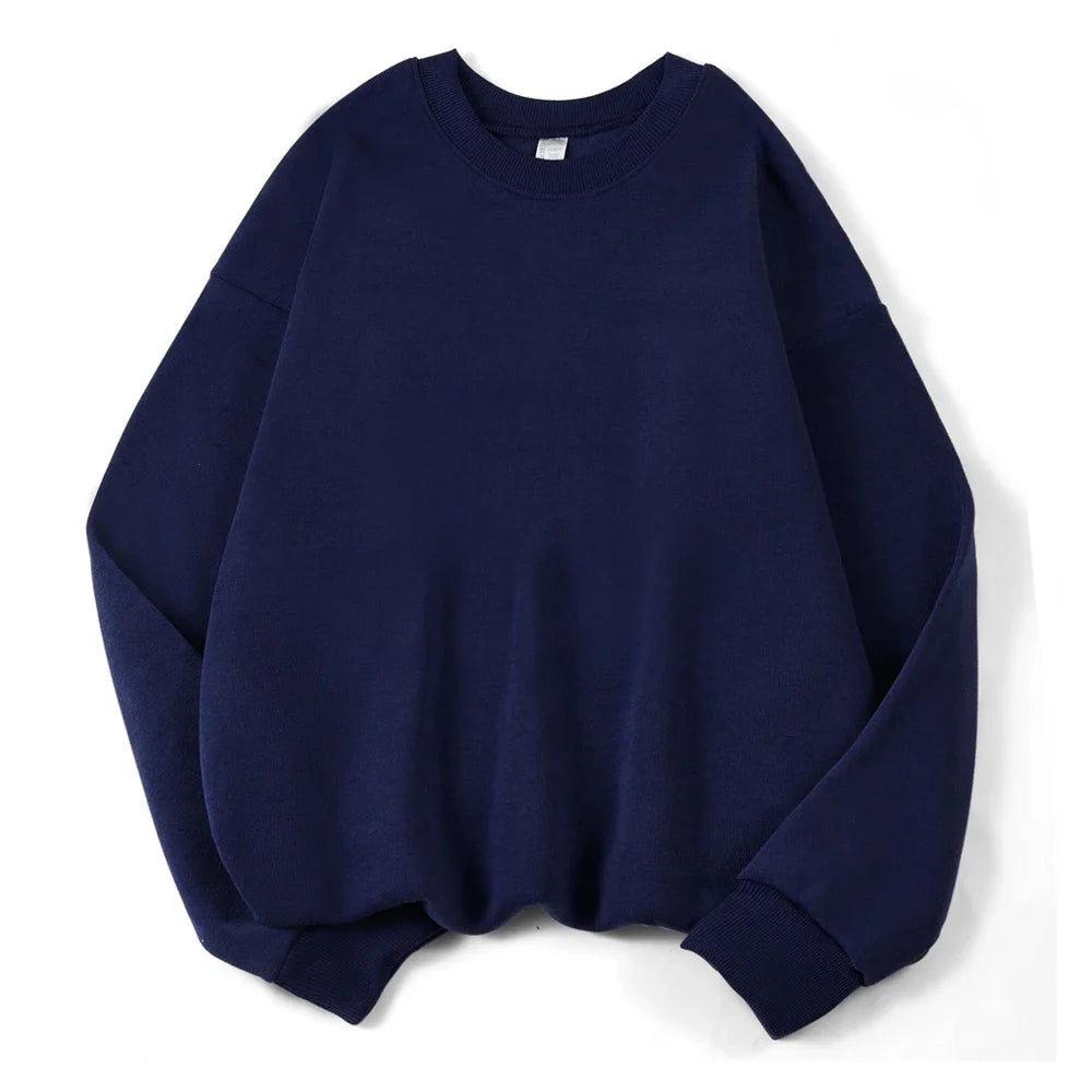 Oversized Sweatshirt Rundhals Langarm Pullover Damen Freizeit