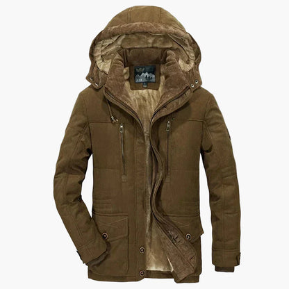Herren Winterjacke Outdoor Parka mit Kapuze – Warm & Stilvoll für Freizeit und Alltag