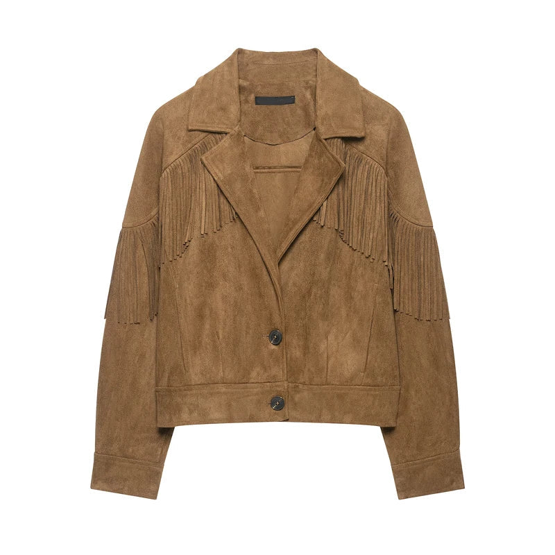 Short women's bomber jacket with stand-up collar and pockets