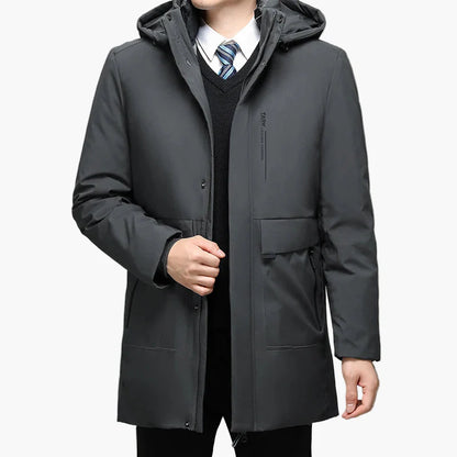 Men's Winter Business Parka – Elegant Coat for Office and Everyday Use