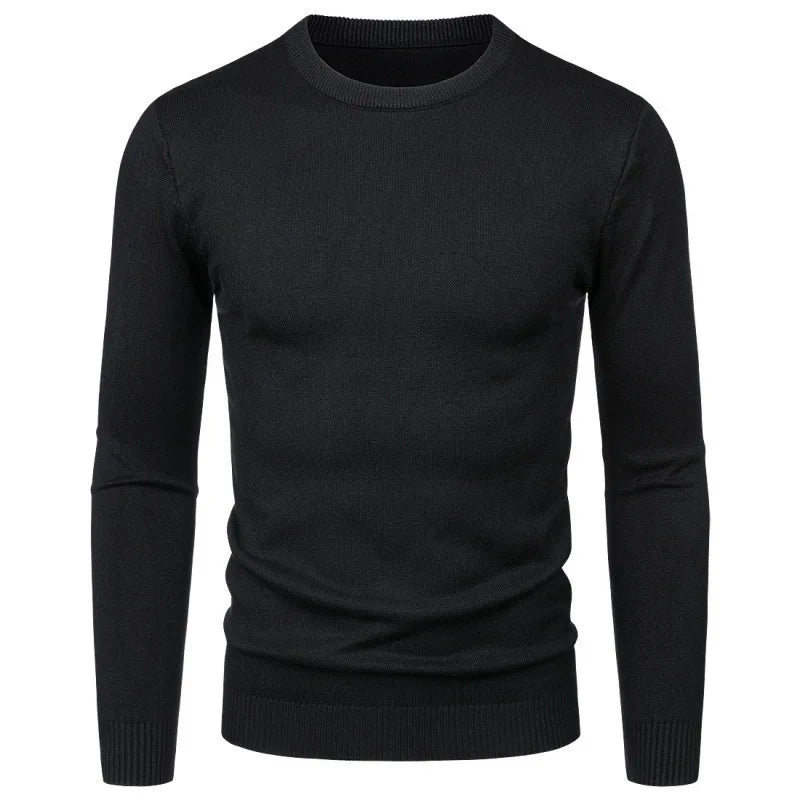 Herren Pullover Rundhalsausschnitt Feinstrick Basic
