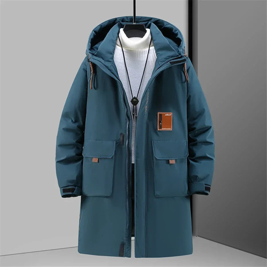 Unisex parka with hood and pockets – long-sleeve winter coat in various colors
