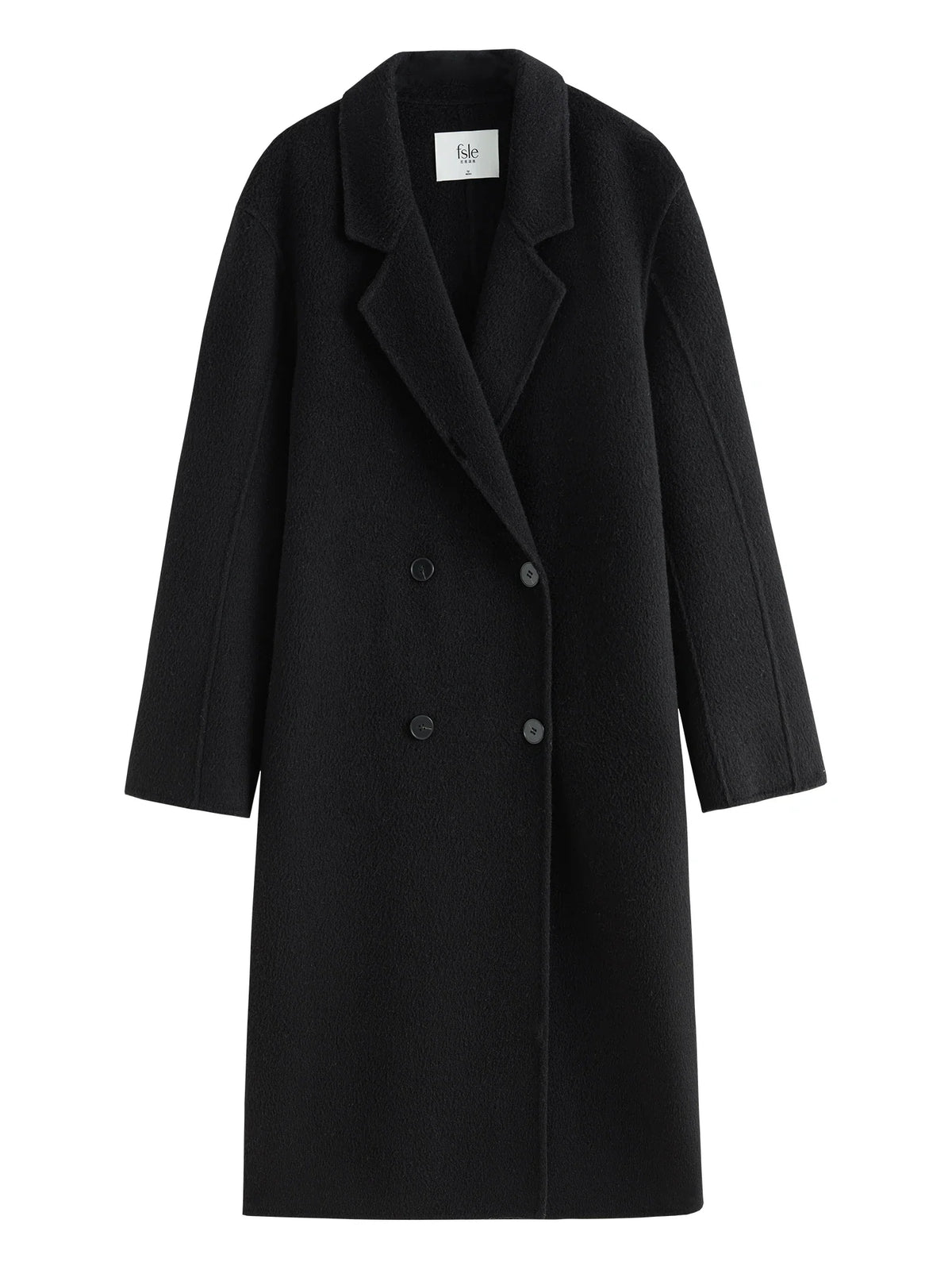 Damen Langmantel Doppelreiher Wintermantel Eleganter Mantel