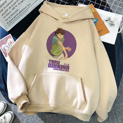 Hoodie with graphic print, long sleeves, hood, and kangaroo pocket