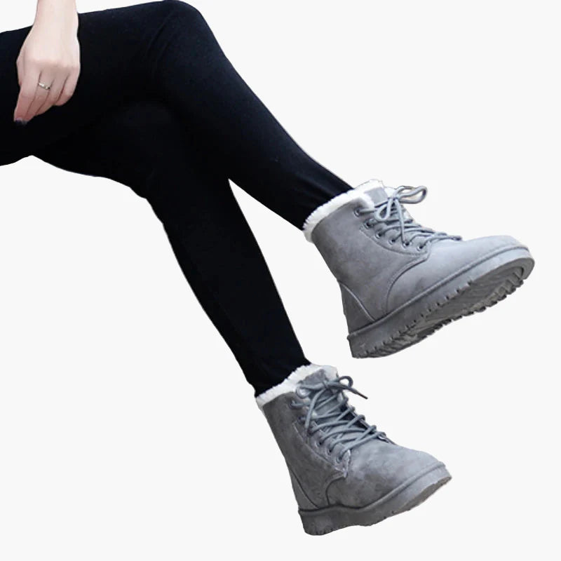 Women's Winter Ankle Boots Cozy Warm with Laces – Outdoor & Everyday Use