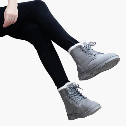 Women's Winter Ankle Boots Cozy Warm with Laces – Outdoor & Everyday Use