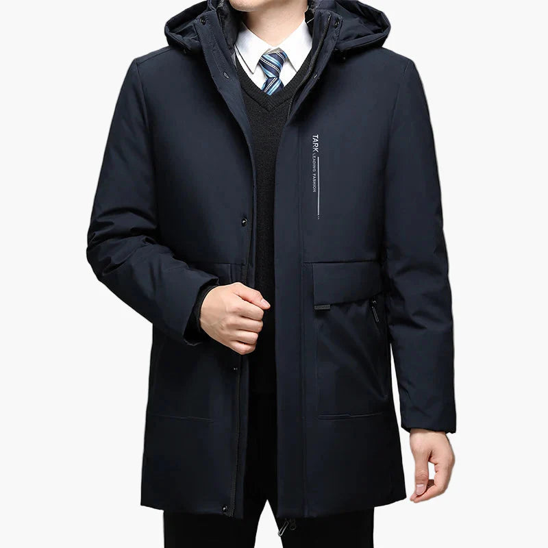 Men's Winter Business Parka – Elegant Coat for Office and Everyday Use