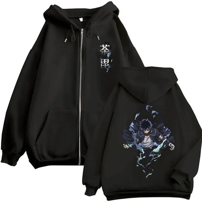 Unisex Kapuzenpullover mit Reißverschluss und Motivdruck