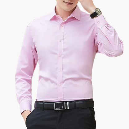 Men's Business Shirt – Classic Long Sleeve Shirt, Elegant for Office & Everyday Use