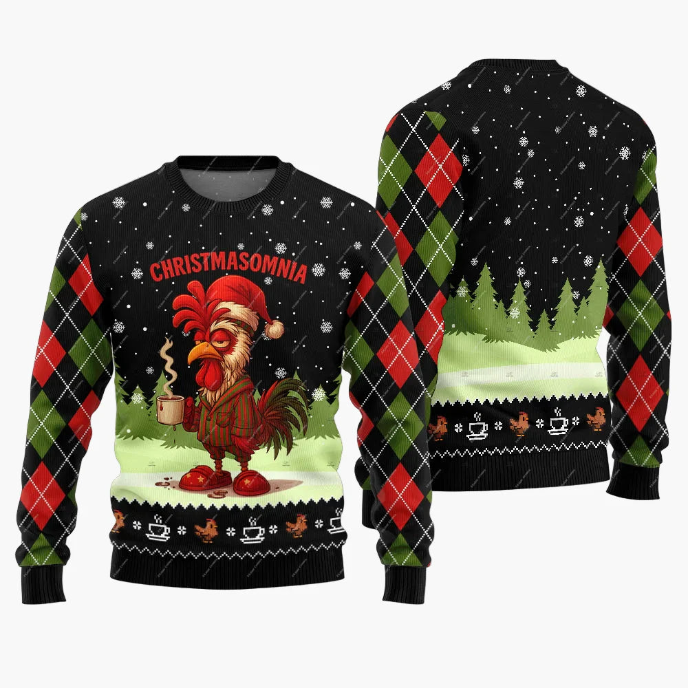 Herren Lustiger Ugly Christmas Sweater Jingle Balls Weihnachts-Pullover – Humorvoller Festlicher Party Pullover