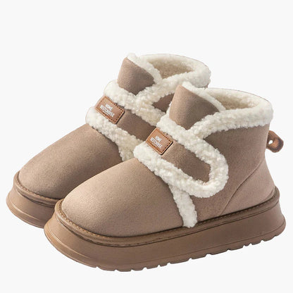 Women's Winter Slippers Warm with Velcro Closure – Comfort Boots for Home