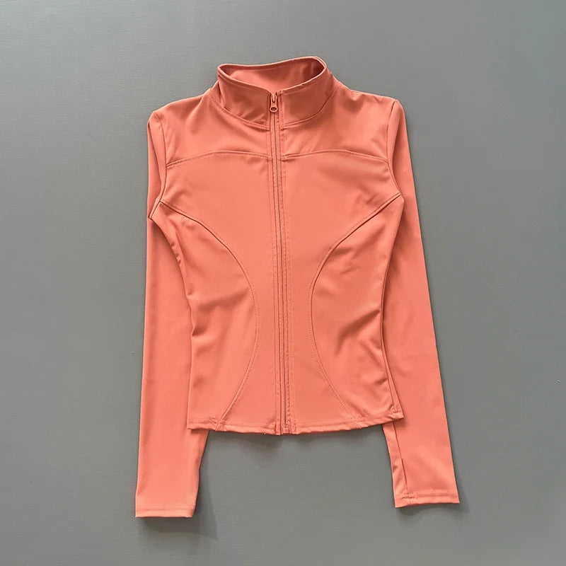 Damen Sportjacke mit Stehkragen & Reißverschluss