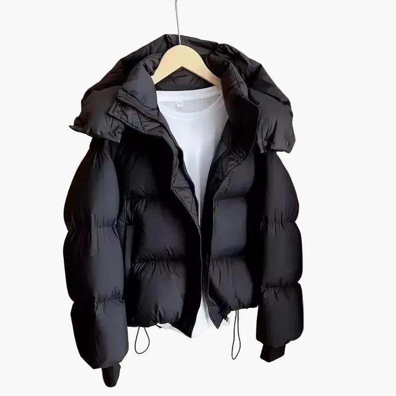 Damen Steppjacke mit Kapuze für Herbst und Winter – Warmer Alltagsmantel im modernen Stil