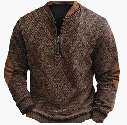 Herren Pullover mit halbem Reißverschluss – Stilvoller Strick-Look für Herbst und Winter