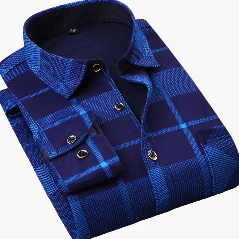 Men's Casual Flannel Shirt Checked Long Sleeve – Modern Outdoor & Business Casual Shirt