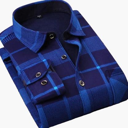 Men's Casual Flannel Shirt Checked Long Sleeve – Modern Outdoor & Business Casual Shirt