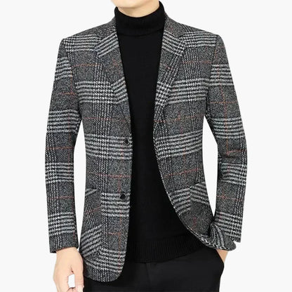 Men's Checked Blazer in Classic Style – Elegant Blazer for Business and Leisure