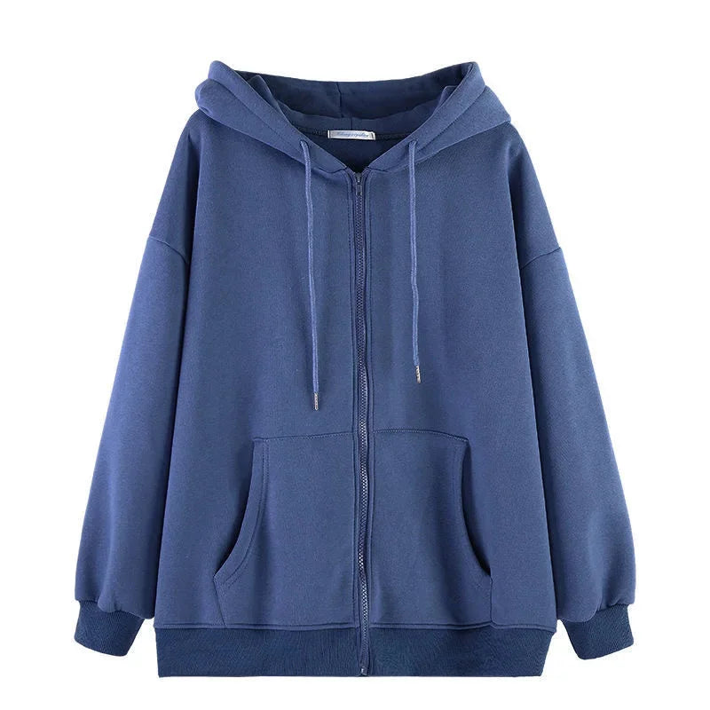 Unisex Kapuzenjacke mit Reißverschluss Oversize