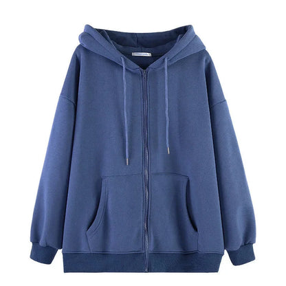 Unisex Kapuzenjacke mit Reißverschluss Oversize