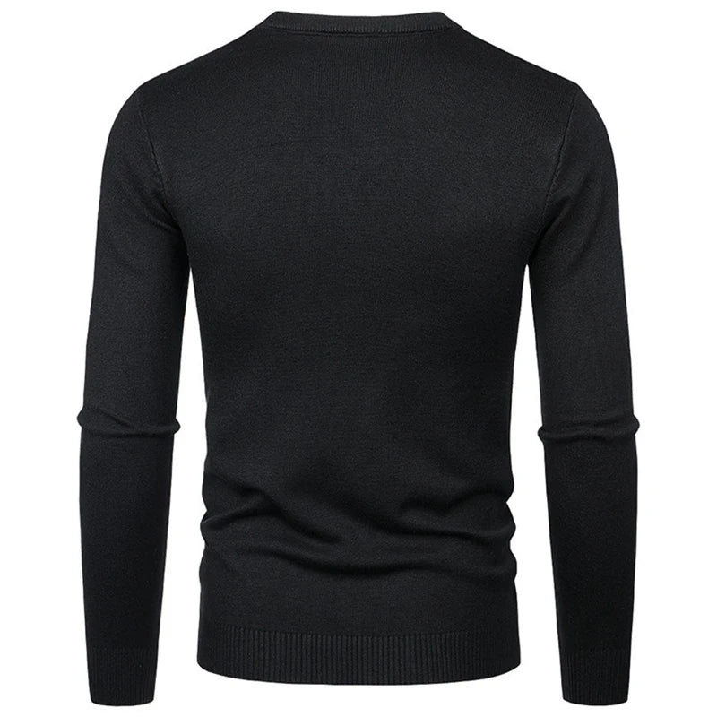 Herren Pullover Rundhalsausschnitt Feinstrick Basic