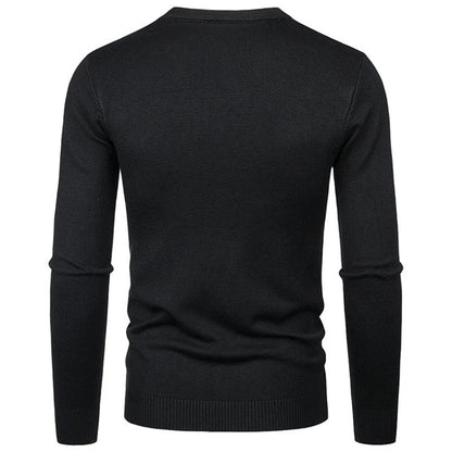 Herren Pullover Rundhalsausschnitt Feinstrick Basic