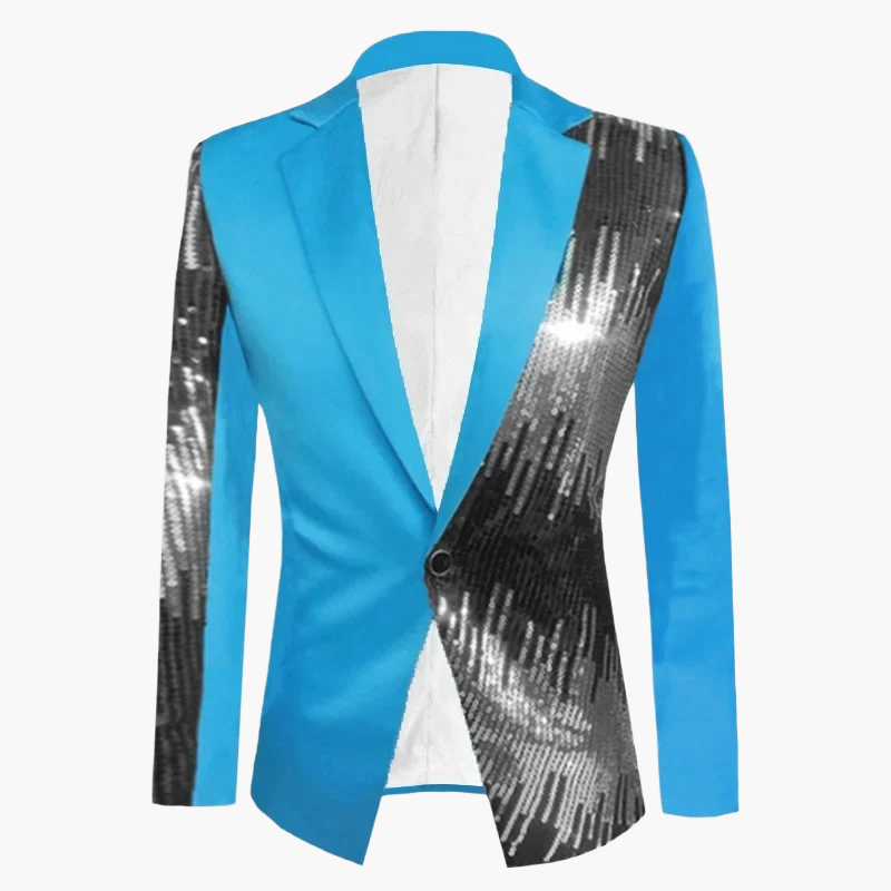 Men's Blazer Modern Glitter Design for Party and Stage – Elegant Single-Breasted Blazer
