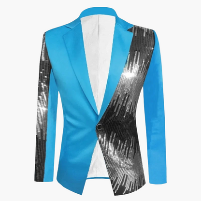 Men's Blazer Modern Glitter Design for Party and Stage – Elegant Single-Breasted Blazer
