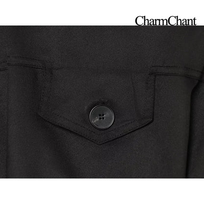 Loose-fit shirt jacket with collar and patch pockets