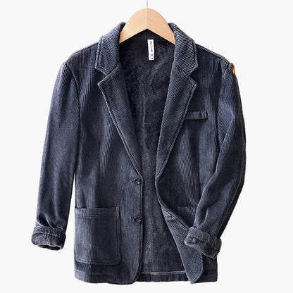 Men's Cord Blazer with Fleece Lining – Classic Casual Jacket for Autumn and Winter