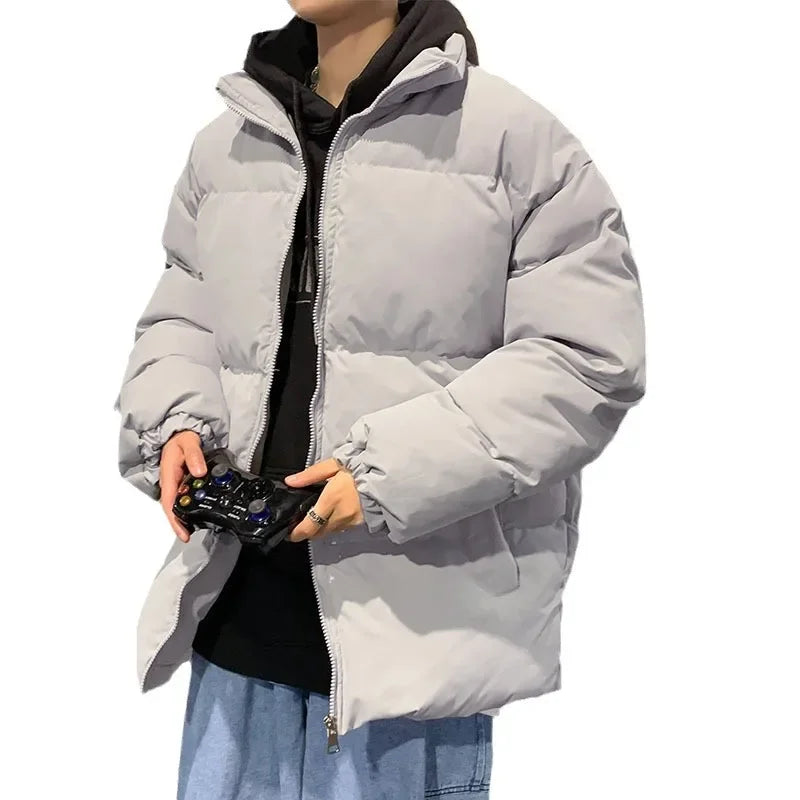 Men's winter quilted jacket in casual streetwear style – warm transitional jacket for everyday and leisure use