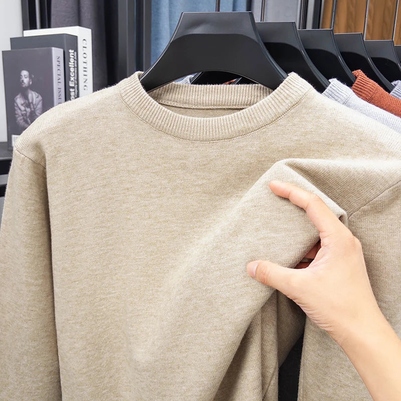 Unisex long-sleeve crew-neck sweater in various colors