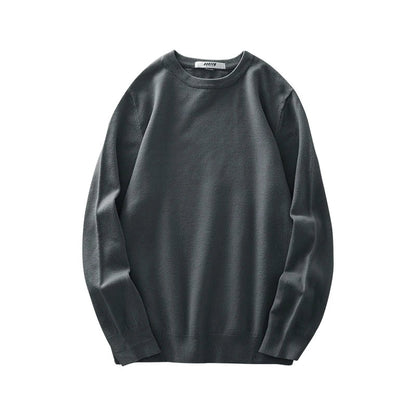 Unisex Langarm Pullover Rundhals Rippbündchen
