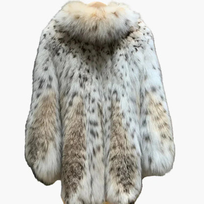 Women's Luxury Winter Jacket Vintage Style – Elegant Fur Look for Special Occasions