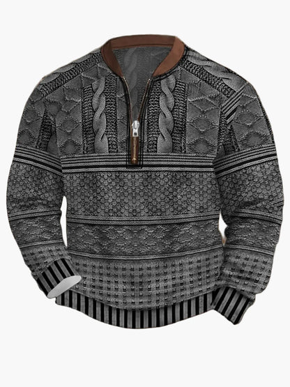 Herren Strickpullover Halbzip Street Style Modern Freizeit