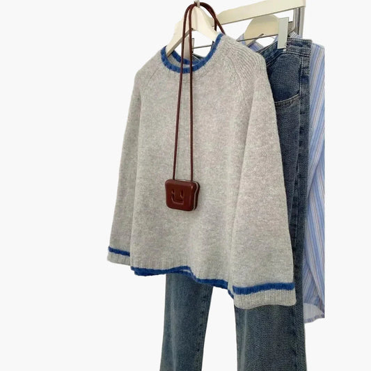 Damen Pullover im Casual-Look mit Rundhalsausschnitt – Modischer Freizeit-Stil für den Alltag