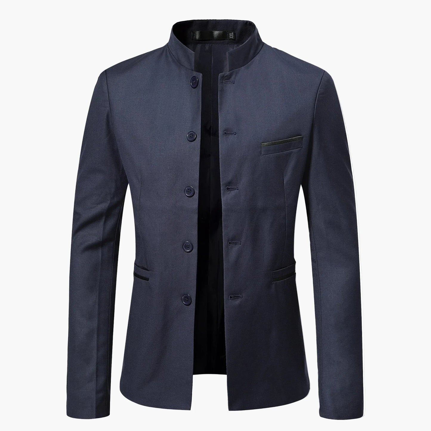 Men's Stand Collar Jacket Modern Business Elegant Casual Blazer