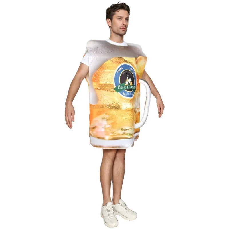 Beer Mug Costume Unisex – Funny Beer Festival Costume for Adults