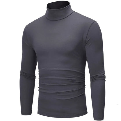 Men's turtleneck sweater long sleeve slim fit