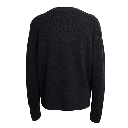 Women's ribbed crew-neck long-sleeve sweater