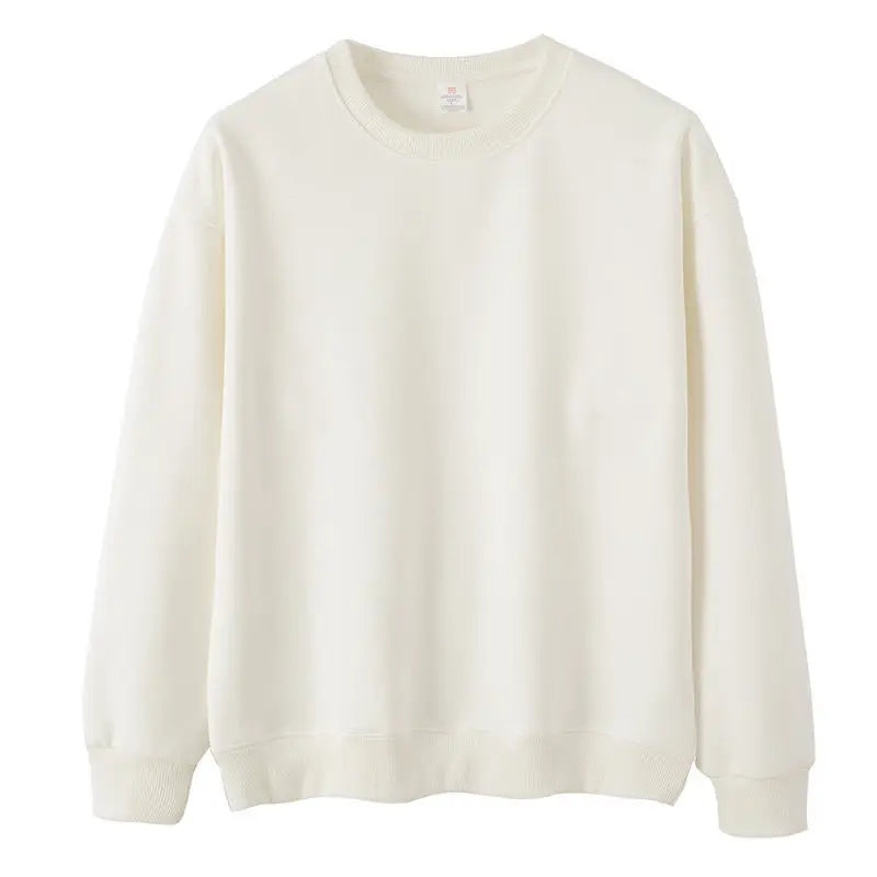 Unisex Langarm Sweatshirt gefüttert Rundhals einfarbig