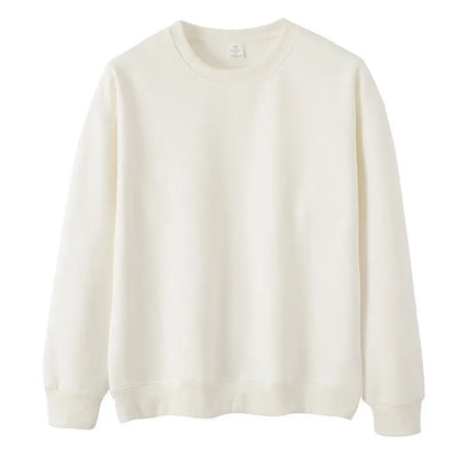 Unisex Langarm Sweatshirt gefüttert Rundhals einfarbig
