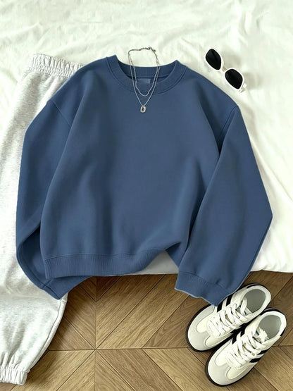 Unisex long-sleeve sweatshirt crew-neck sweater