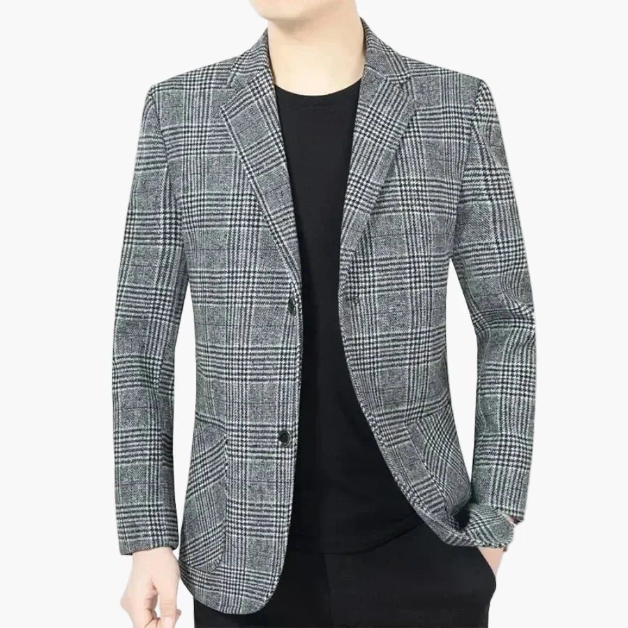 Men's Checked Blazer in Classic Style – Elegant Blazer for Business and Leisure